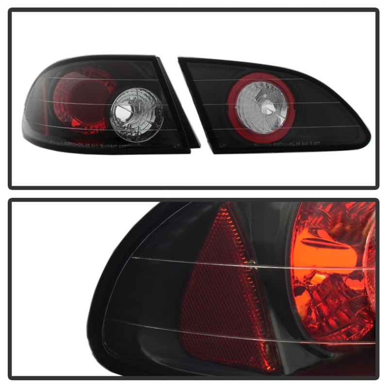 Spyder Toyota Corolla 98-02 Euro Style Tail Lights Black ALT-YD-TC98-BK - eliteracefab.com