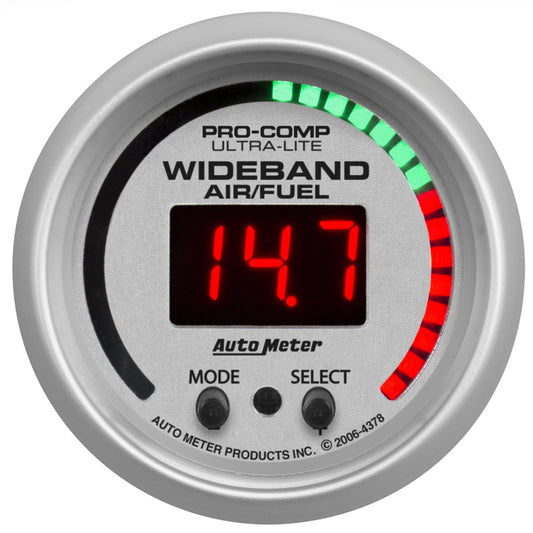 Autometer Ultra-Lite 52mm Air/Fuel Ratio Pro Plus Digital w/ Peak & Warning Gauge 4397
