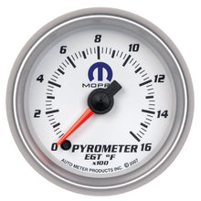 Load image into Gallery viewer, Autometer Mopar 52.4mm SSE 1600 Degree F Pyrometer (EGT) Gauge