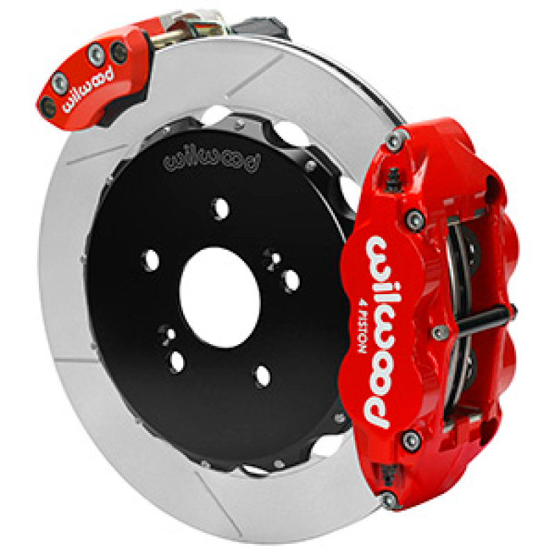 Wilwood Narrow Superlite 4R Front Hat Kit 12.88in Drill Red Honda S2000 Wilwood
