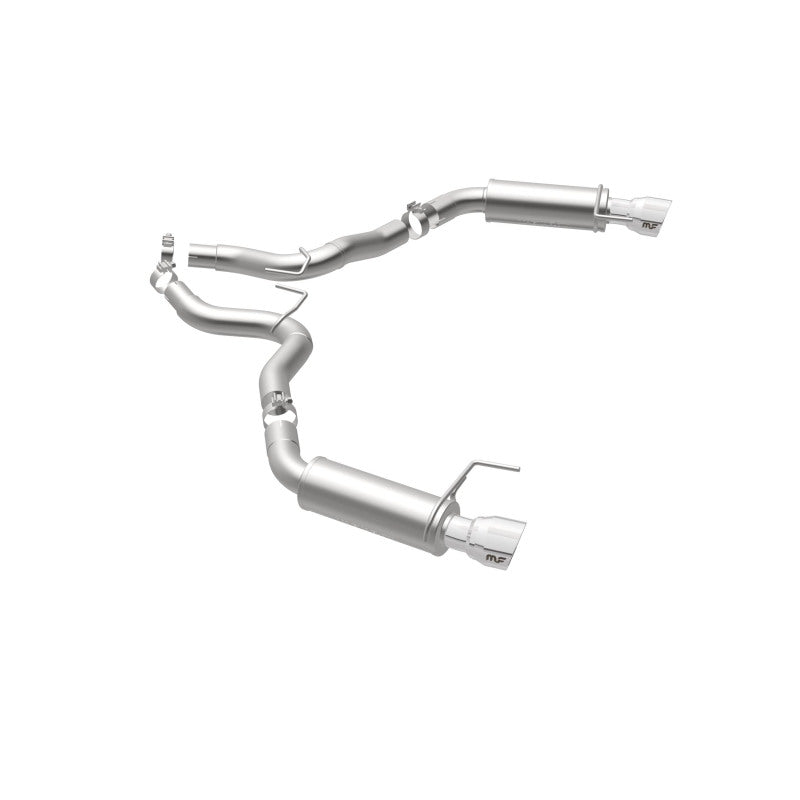 MagnaFlow Axle Back, SS, 3in, Competition, Dual Split Polished 4.5in Tip 2015 Ford Mustang GT V8 5.0 Magnaflow
