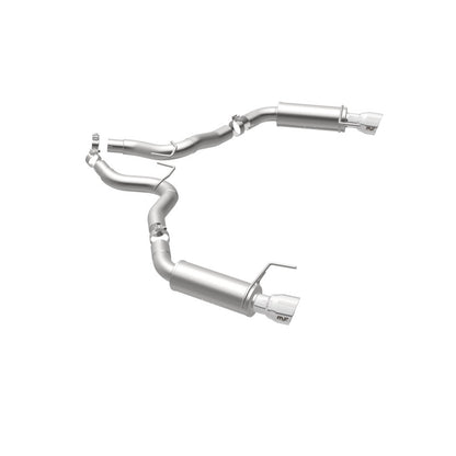 MagnaFlow Axle Back, SS, 3in, Competition, Dual Split Polished 4.5in Tip 2015 Ford Mustang GT V8 5.0 Magnaflow