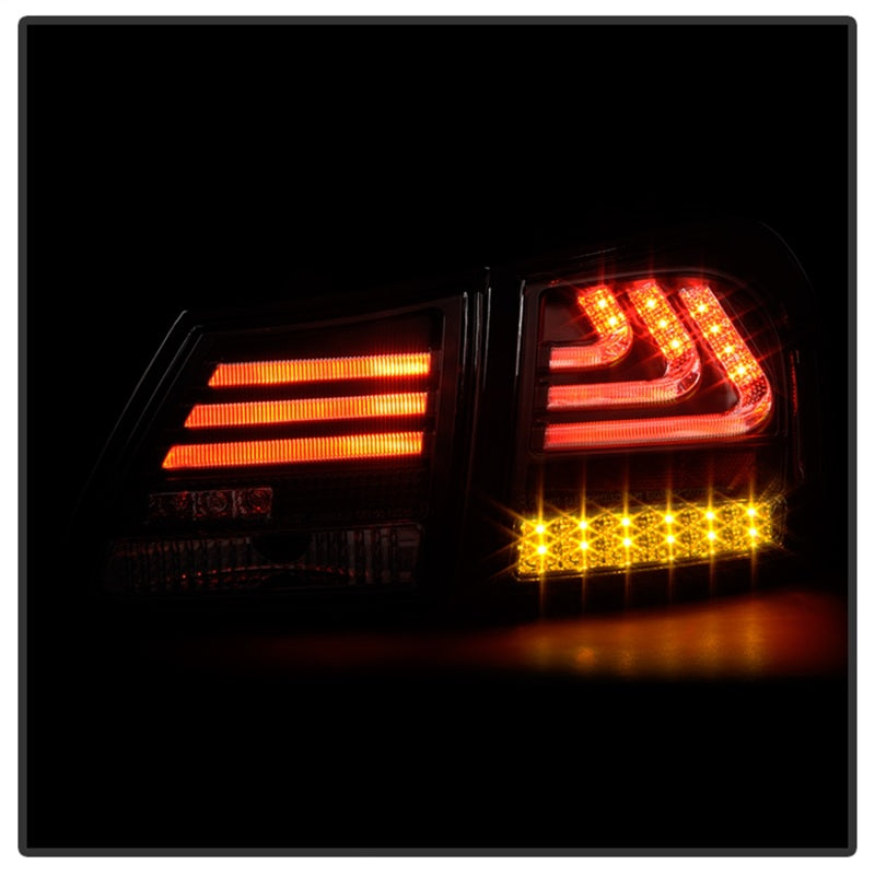 Spyder 07-11 Lexus GS 350 LED Tail Lights Black ALT-YD-LGS06-LED-BK - eliteracefab.com