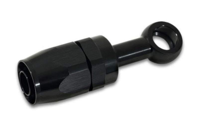 Vibrant -8AN Banjo Hose End Fitting for use with M14 or 9/16in Banjo Bolt - Aluminum Black - eliteracefab.com