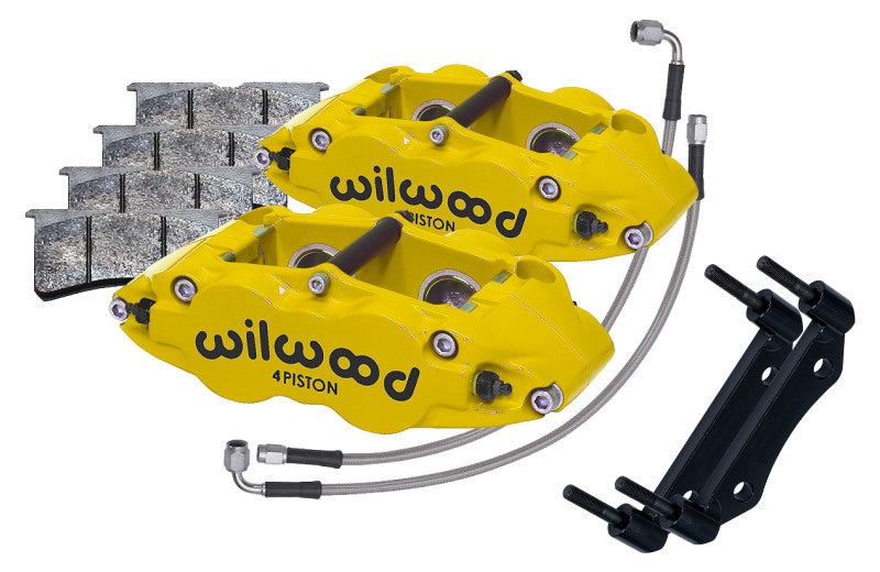 Wilwood 84-89 Porsche 911 Front Superlite Caliper Kit 3.5in MT - Yellow Wilwood