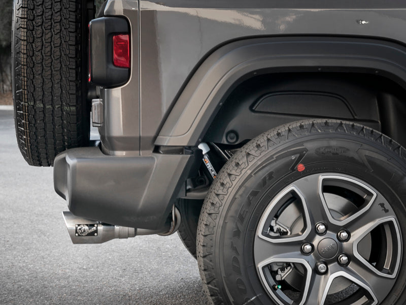 aFe Rebel Series 2.5in 409 SS Cat-Back Exhaust w/ Polished Tips 18-19 Jeep Wrangler (JL) V6 3.6L