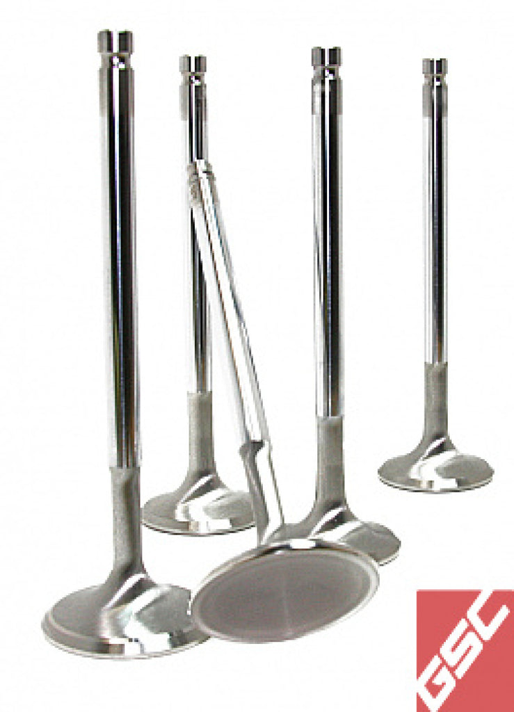 GSC P-D Subaru EJ207/EJ257 Chrome Polished Super Alloy Exhaust Valve - 33mm Head (+1mm) - Set of 50 - eliteracefab.com