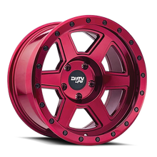 Load image into Gallery viewer, Dirty Life 9315 Compound 17x9 / 5x127 BP / -38mm Offset / 78.1mm Hub Crimson Candy Red Wheel