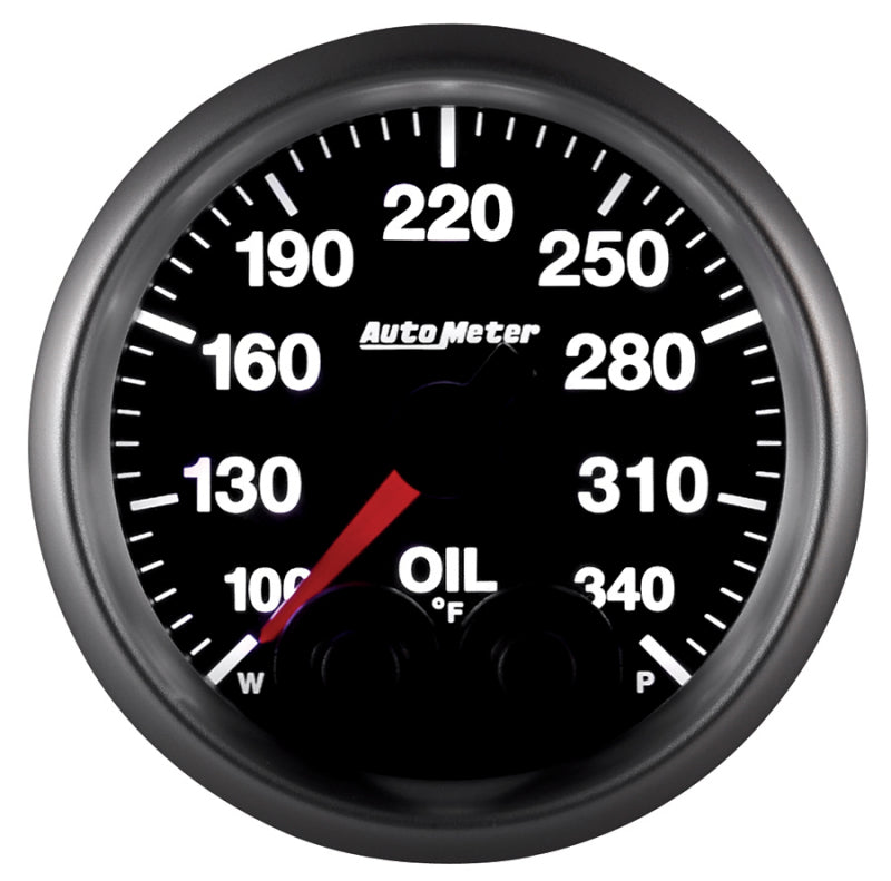 Autometer Elite 52mm 100-340 Deg F Oil Temp Peak & Warn w/ Electronic Control Gauge 5640