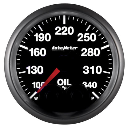 Autometer Elite 52mm 100-340 Deg F Oil Temp Peak & Warn w/ Electronic Control Gauge 5640