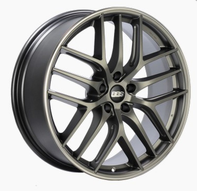 BBS CC-R 19x8.5 5x112 ET40 Satin Platinum Polished Rim Protector Wheel -82mm PFS/Clip Required CC2104PPO