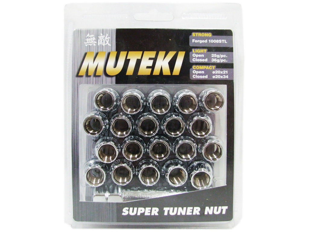 WHEEL MATE MUTEKI OPEN END LUG NUTS – CHROME 12×1.25 - eliteracefab.com