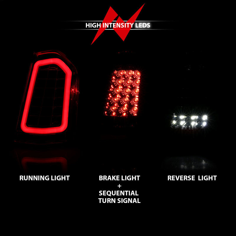 ANZO 11-14 Chrysler 300 LED Taillights Black w/ Sequential - eliteracefab.com