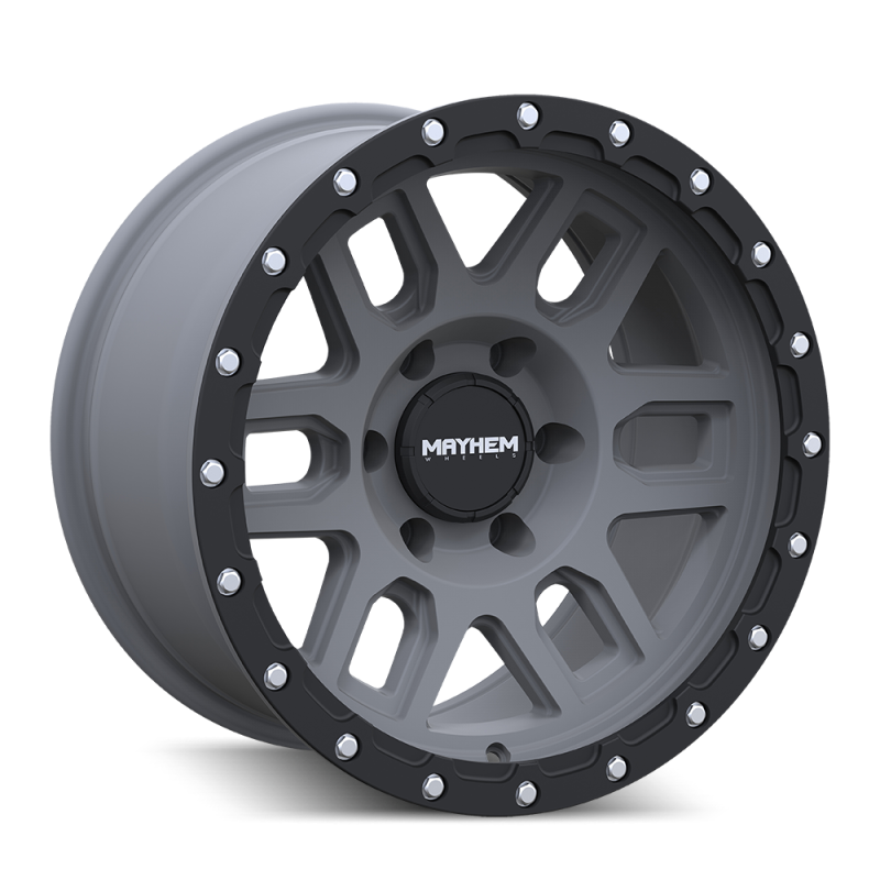 Mayhem 8304 Delta 20x9 / 6x139.7 BP / 0mm Offset / 106mm Hub Matte Gunmetal w/ Matte Black Lip Wheel Mayhem