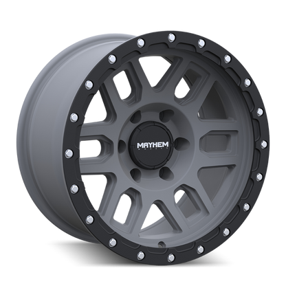 Mayhem 8304 Delta 20x9 / 6x139.7 BP / 0mm Offset / 106mm Hub Matte Gunmetal w/ Matte Black Lip Wheel Mayhem