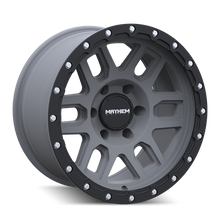 Load image into Gallery viewer, Mayhem 8304 Delta 20x9 / 5x139.7 BP / 0mm Offset / 108.1mm Hub Matte Gunmetal- Matte Black Lip Wheel