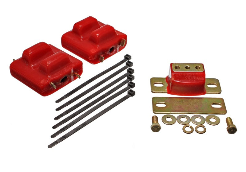 Energy Suspension 87-91 Suburban C10-C30 2WD Red Motor & Transmision Mounts-Zinc Finish - eliteracefab.com