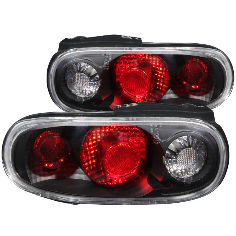 ANZO USA Mazda Miata Taillights Black; 1990-1997 - eliteracefab.com