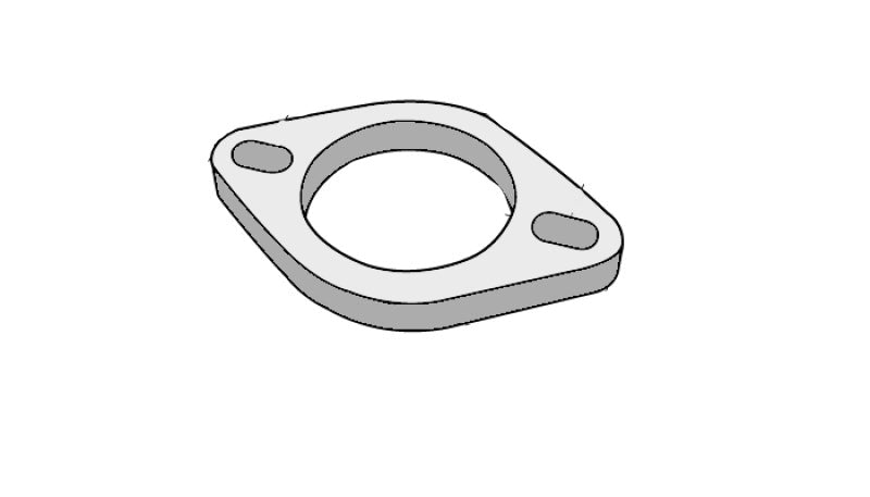 Vibrant 2-Bolt T304 SS Exhaust Flanges (2.5in I.D.) - 5 Flange Bulk Pack - eliteracefab.com