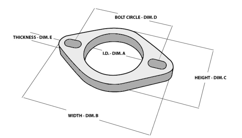 Vibrant 2-Bolt T304 SS Exhaust Flange (2.75in I.D.).