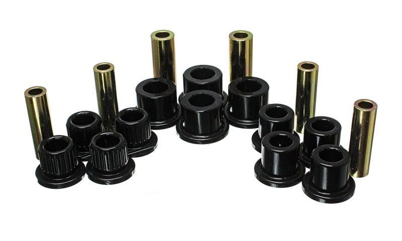 Energy Suspension 99-04 Ford F-350 2wd/F-250 SD 4wd/F-350 4wd Black Rear Leaf Spring Bushing Set - eliteracefab.com