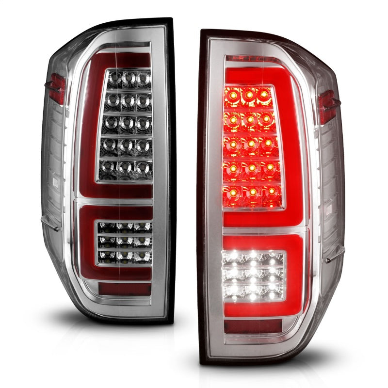 ANZO 2014-2021 Toyota Tundra LED Taillights Chrome Housing/Clear Lens - eliteracefab.com