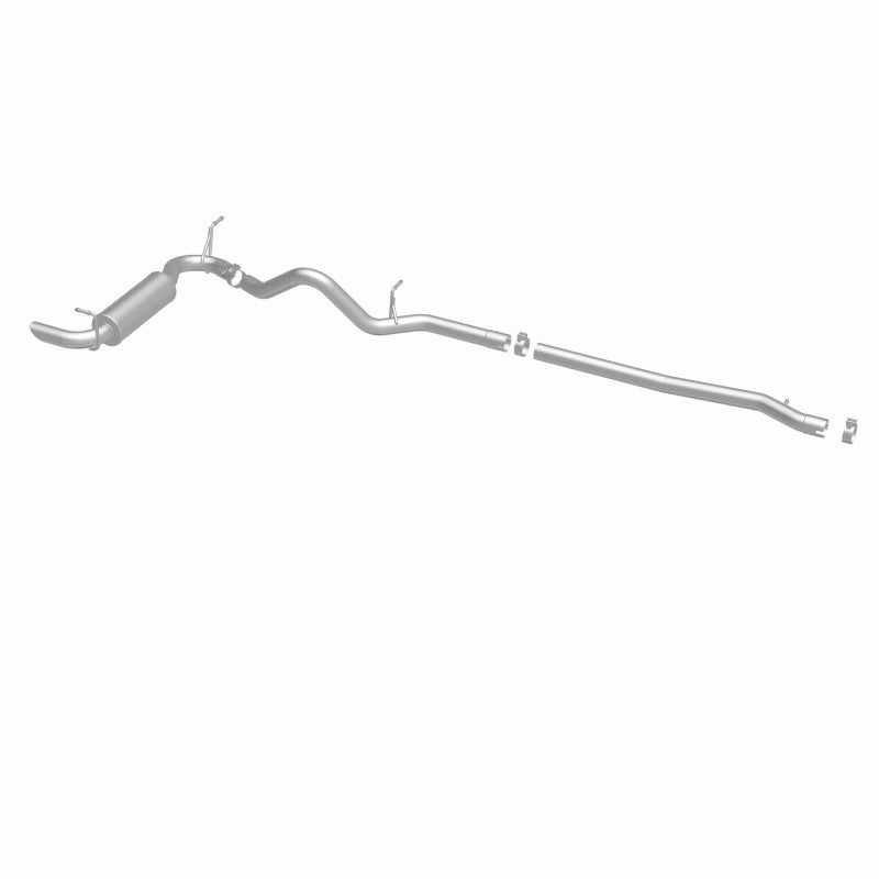 MagnaFlow 12-14 Jeep Wrangler 4dr Single Straight Rear P/S Exit Stainless C/B Performance Exhaust Magnaflow