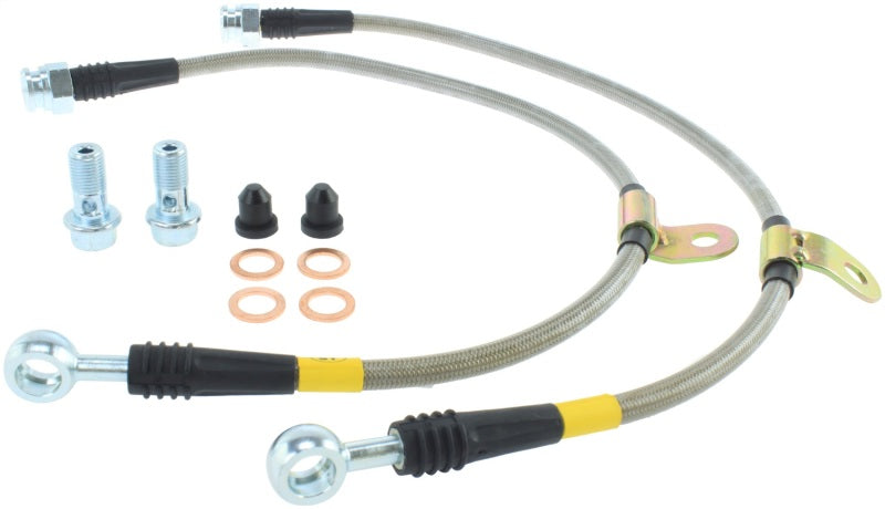 STOPTECH 10 HYUNDAI GENESIS FRONT STAINLESS STEEL BRAKE LINES, 950.51001 - eliteracefab.com