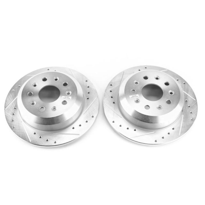 Power Stop 2018 Jeep Wrangler Rear Evolution Drilled & Slotted Rotors - Pair PowerStop