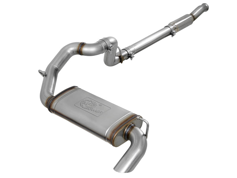 aFe MACHForce XP 18-20 Jeep Wrangler (JL) L4-2.0L (t) 3in 409 SS Cat-Back Hi-Tuck Exhaust aFe