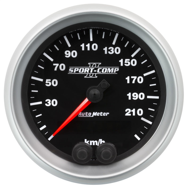 Autometer Sport-Comp II 3-3/8in. 0-225KM/H (GPS) Speedometer Gauge 3680-M
