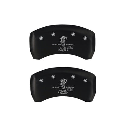 MGP Rear set 2 Caliper Covers Engraved Rear GT350 Shelby & Cobra Red finish silver ch MGP