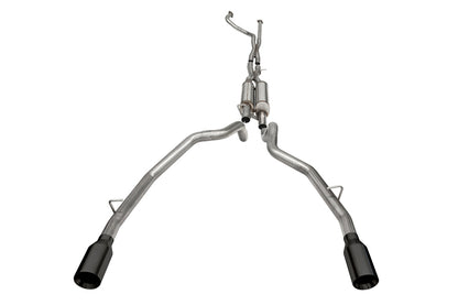 Corsa 21-22 Dodge Ram TRX Crew Cab Xtreme Catback Exhaust Dual Rear Black Tip - eliteracefab.com