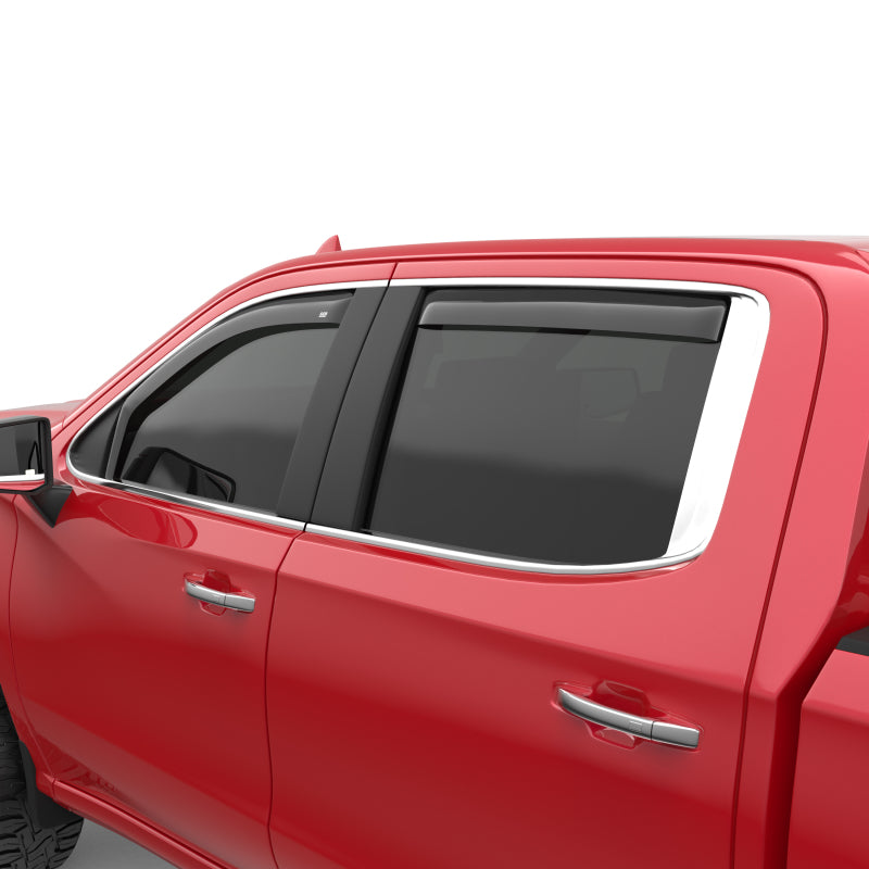 EGR 2019 Chevy 1500 Crew Cab In-Channel Window Visors - Dark Smoke EGR