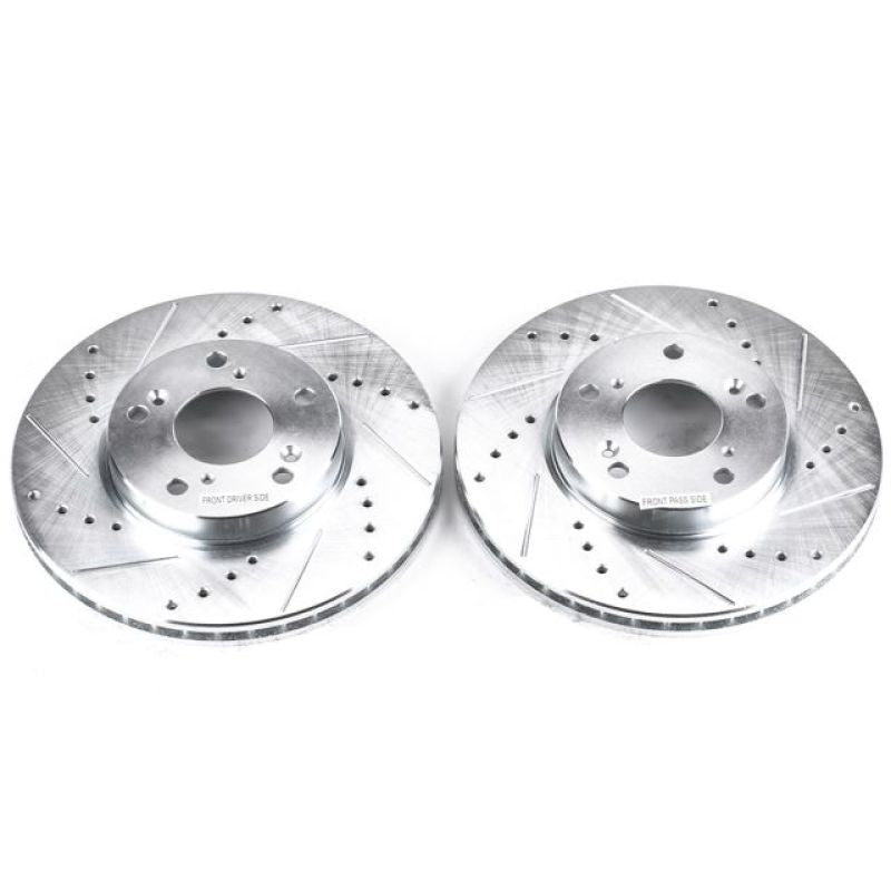 Power Stop 14-15 Acura ILX Front Evolution Drilled & Slotted Rotors - Pair - eliteracefab.com