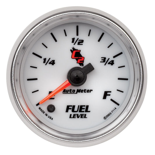 Autometer C2 52mm Electronic Programmable Empty to Full Fuel Level Gauge 7114
