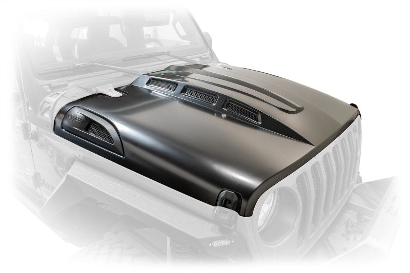 DV8 Offroad 18+ Jeep JL Heat Dispersion Hood - Primer Black - eliteracefab.com