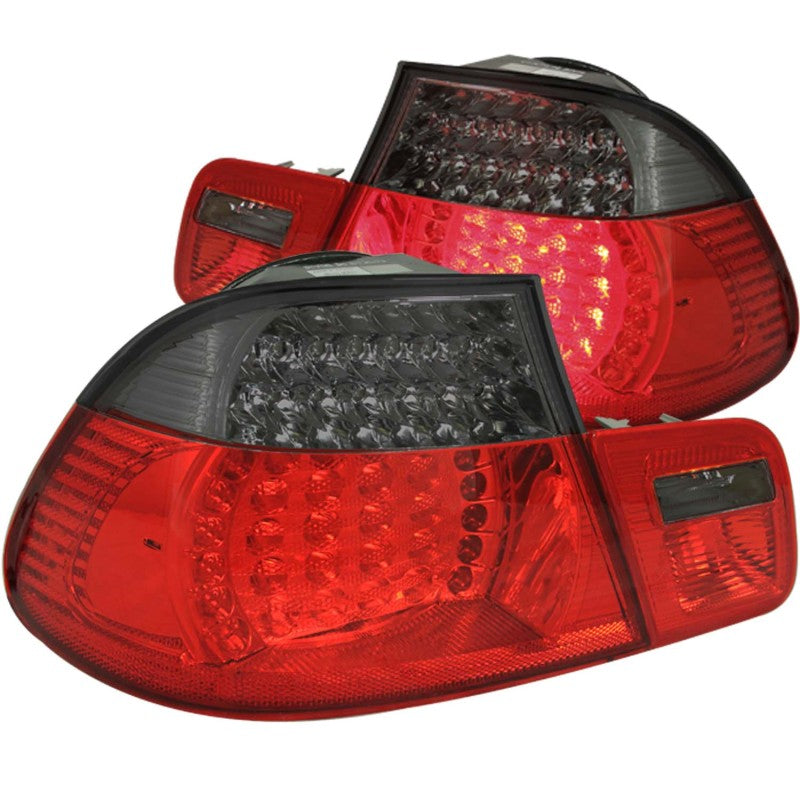 ANZO 1999-2001 BMW 3 Series E46 LED Taillights Red/Smoke 2pc - eliteracefab.com