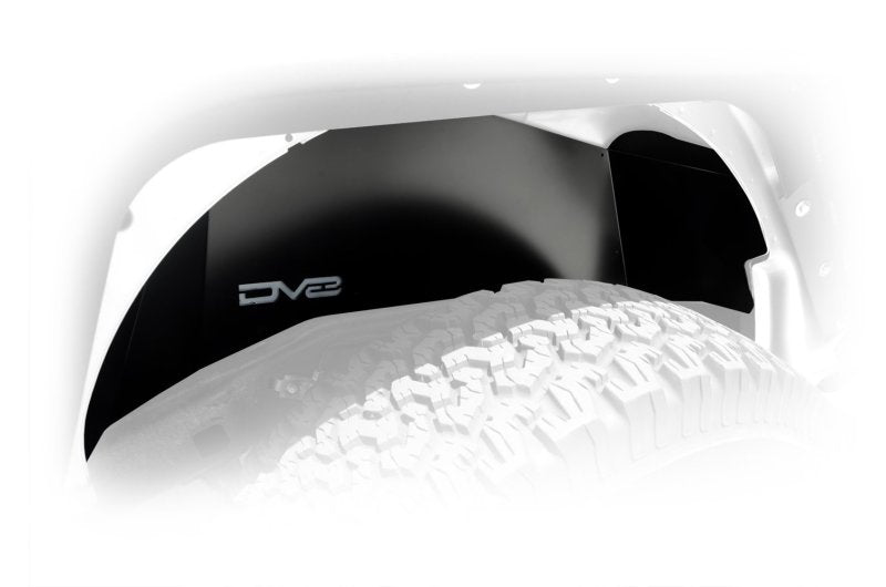 DV8 Offroad 07-18 Jeep Wrangler JK Rear Aluminum Inner Fender - Black - eliteracefab.com