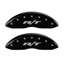 Load image into Gallery viewer, MGP 4 Caliper Covers Engraved Front &amp; Rear RT Black finish silver ch MGP