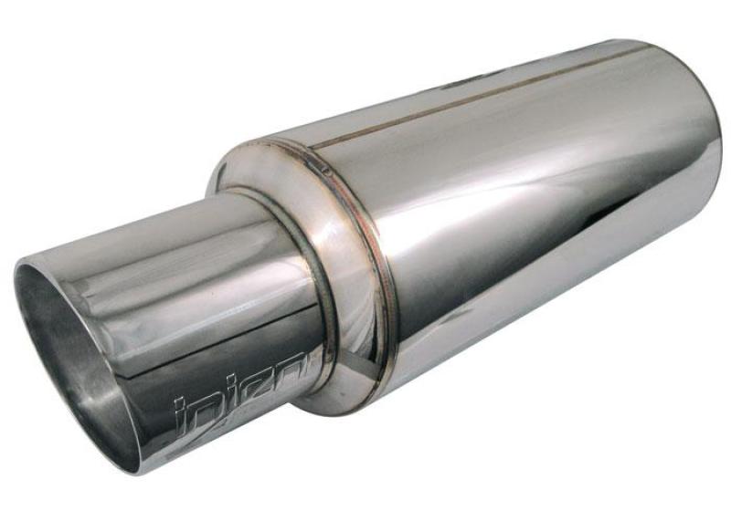Injen 2 3/8 Universal Muffler w/Stainless Steel resonated rolled tip (Injen embossed logo) Injen