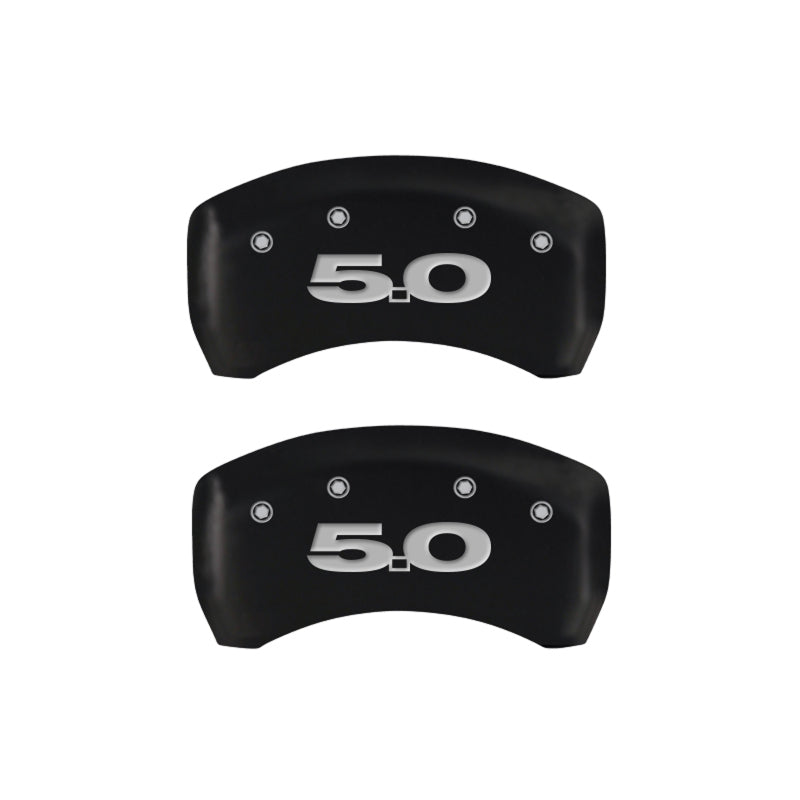 MGP Rear set 2 Caliper Covers Engraved Rear 50 Red finish silver ch MGP
