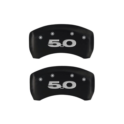MGP Rear set 2 Caliper Covers Engraved Rear 50 Red finish silver ch MGP