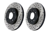 STOPTECH 06-10 LEXUS IS 250/IS 300/IS 350 SPORTSTOP SLOTTED & DRILLED LEFT REAR ROTOR, 127.44142L