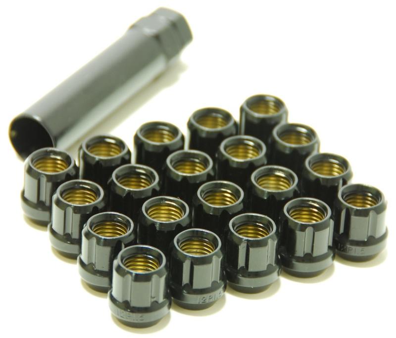 WHEEL MATE MUTEKI OPEN END LUG NUTS – DEEP BLACK 12×1.25 - eliteracefab.com