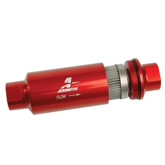 Aeromotive Fabric Fuel Filter 10 Micron AN-10 Red - eliteracefab.com