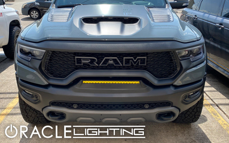 ORACLE Lighting 19-22 RAM Rebel/TRX Front Bumper Flush LED Light Bar System - Yellow - eliteracefab.com