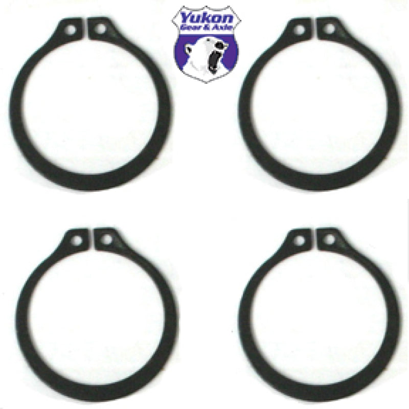 Yukon Gear (4) Full Circle Snap Rings / Fits Dana 60 733X U-Joint w/ Aftermarket Axle Yukon Gear & Axle