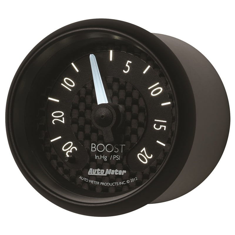 Autometer GT Series 52mm Mechanicl 30 In Hg/20 psi Vacuum/Boost Gauge 8001