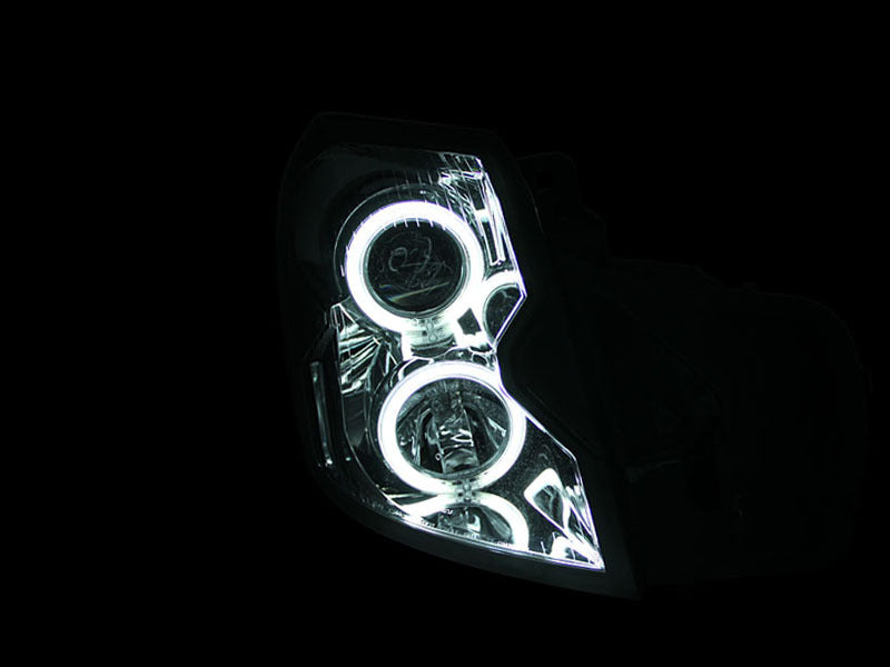 ANZO USA Cadillac Cts Projector Headlights W/ Halo Black Ccfl; 2003-2007 - eliteracefab.com